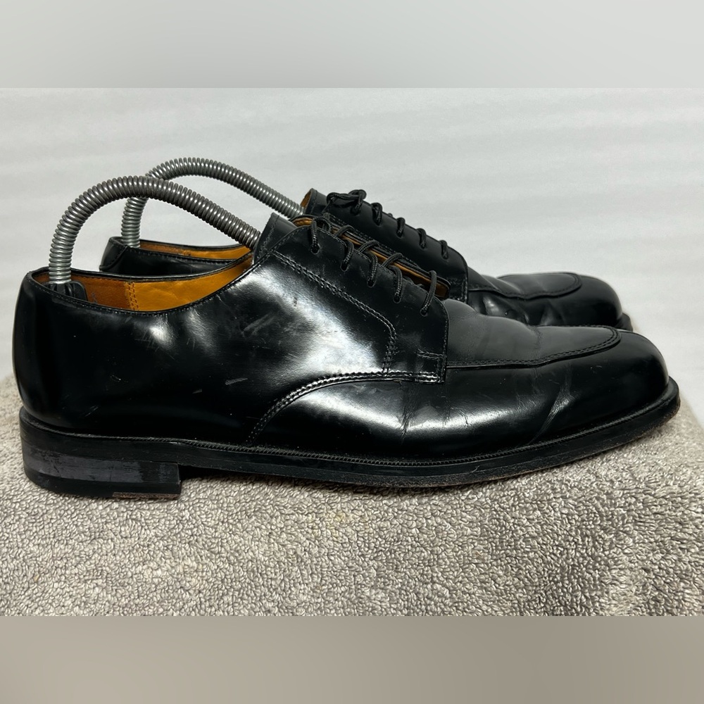 Cole Haan Men's C00588 Calhoun Split Toe Dress Oxford Black Patent Shoes 9 D